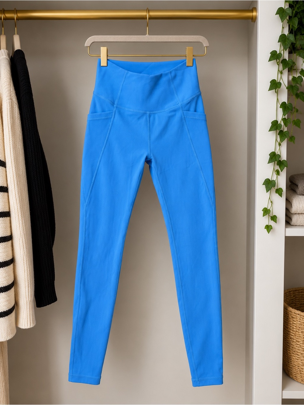 High-Rise Bright Blue Performance Leggings
